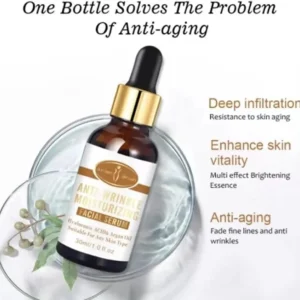 2 In 1 Anti-Wrinkle Moisturizing Facial Serum Hyaluronic Acid Argan 30ml